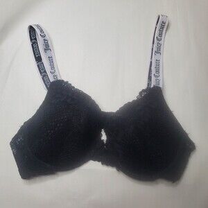 Juicy Couture black lace bra 36C